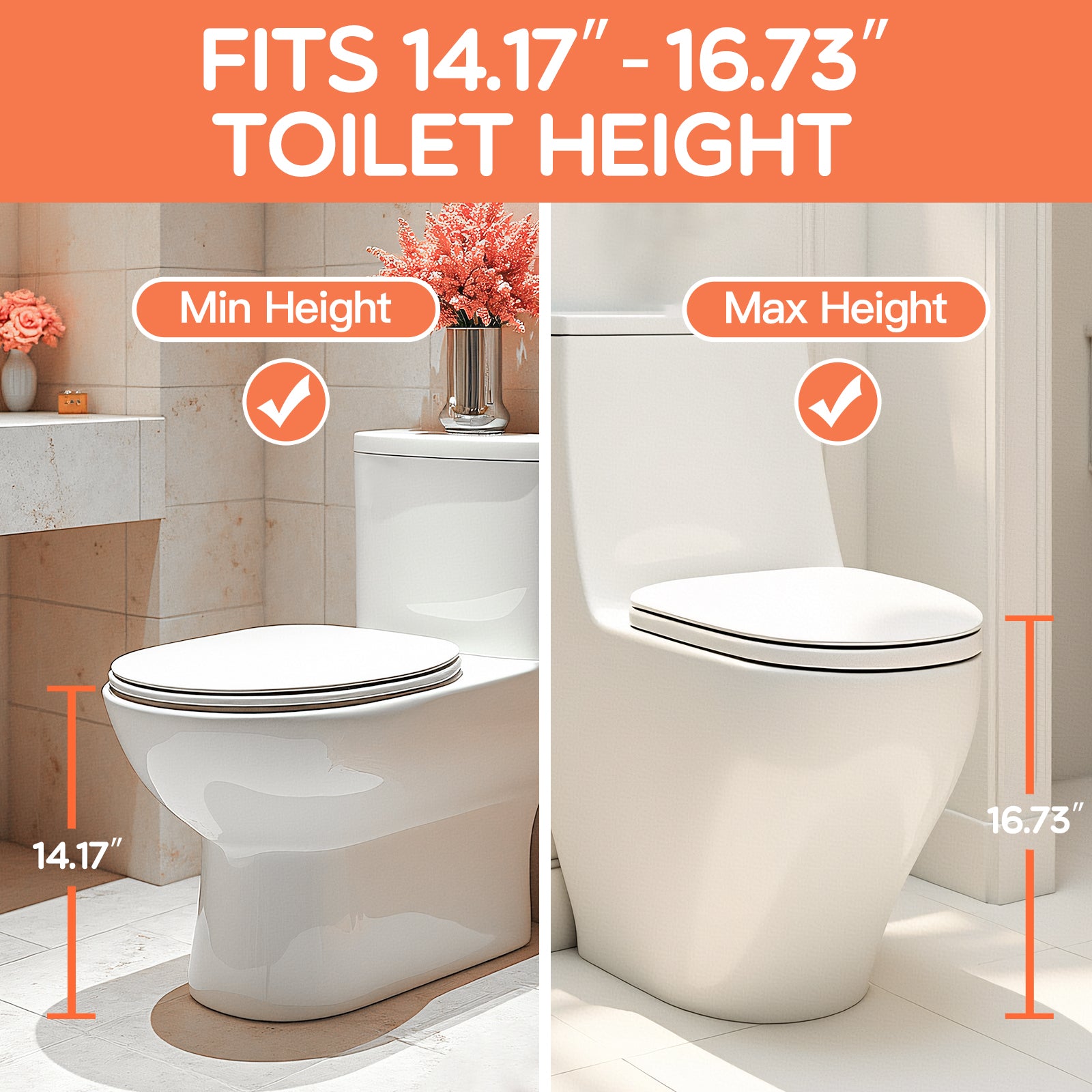 SKYROKU 8899Pro 2in1 Toilettensitz mit Treppe Schwarz rutschfest