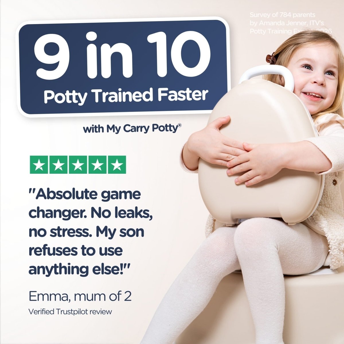 My Carry Potty Natural Reisetöpfchen Auslaufsicher Beige
